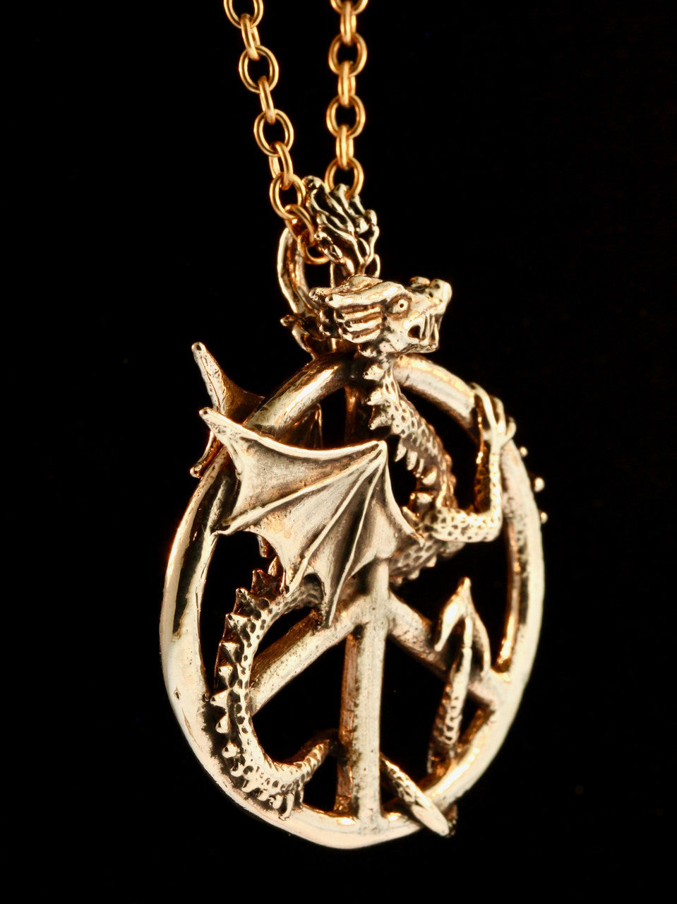 Guardian of Peace Dragon Amulet - Bronze