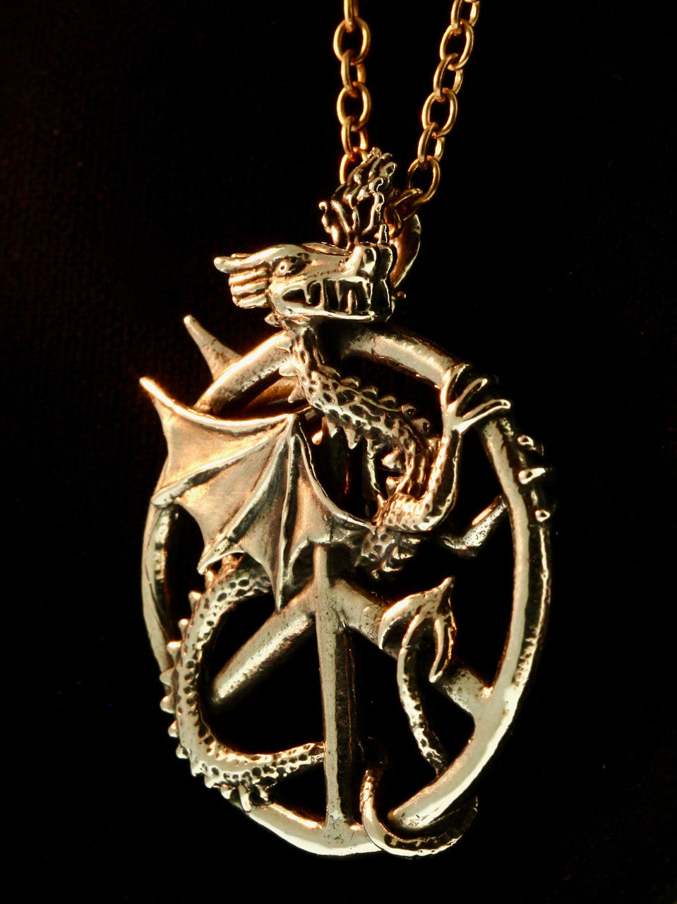 Guardian of Peace Dragon Amulet - Bronze