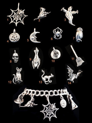 Halloween Charm Bracelet - Sterling Silver