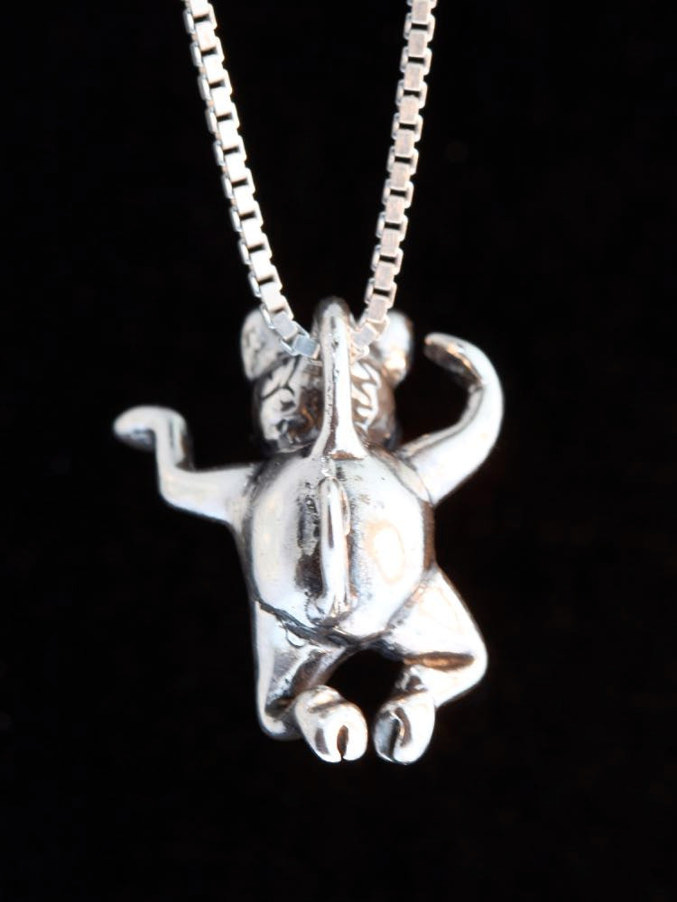 Three Little Pigs - Hands Up Pig Charm - Silver