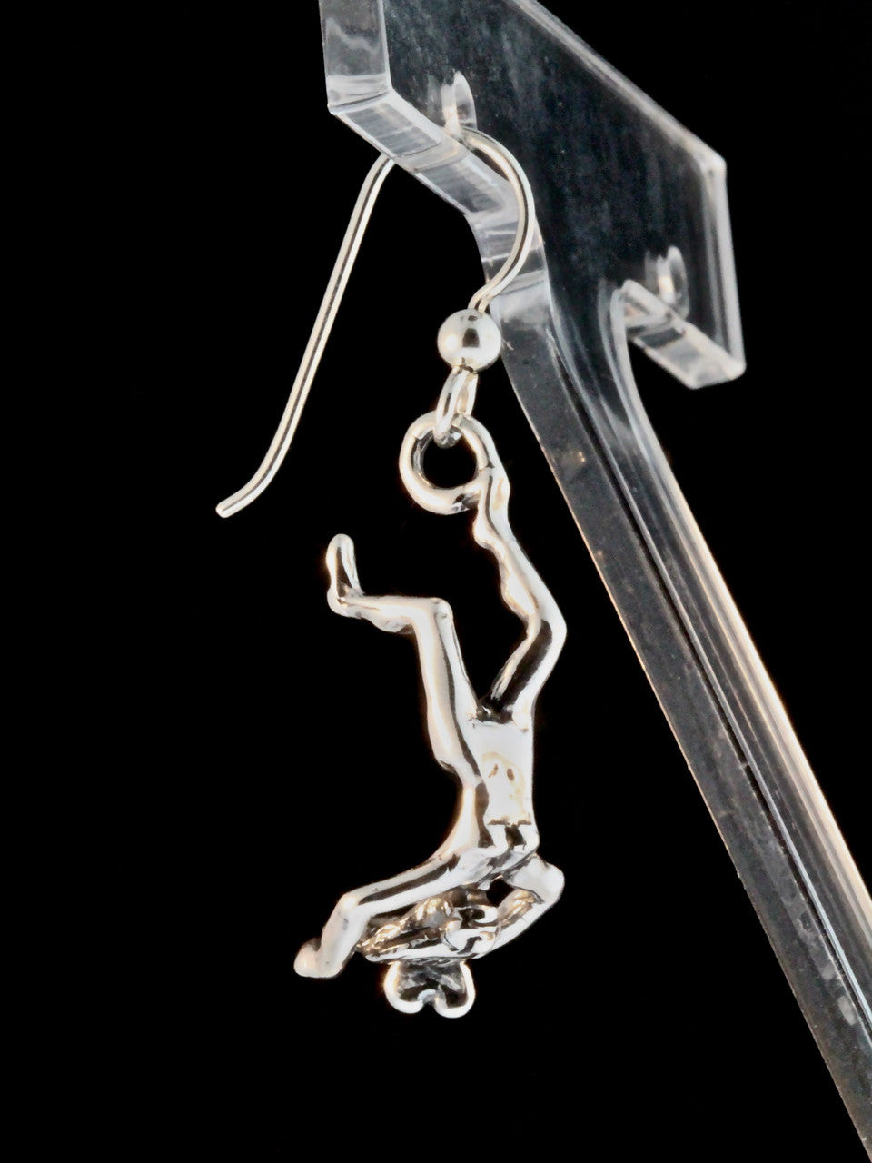 Lovers Leap and Head Over Heels Earrings - Sterling Silver