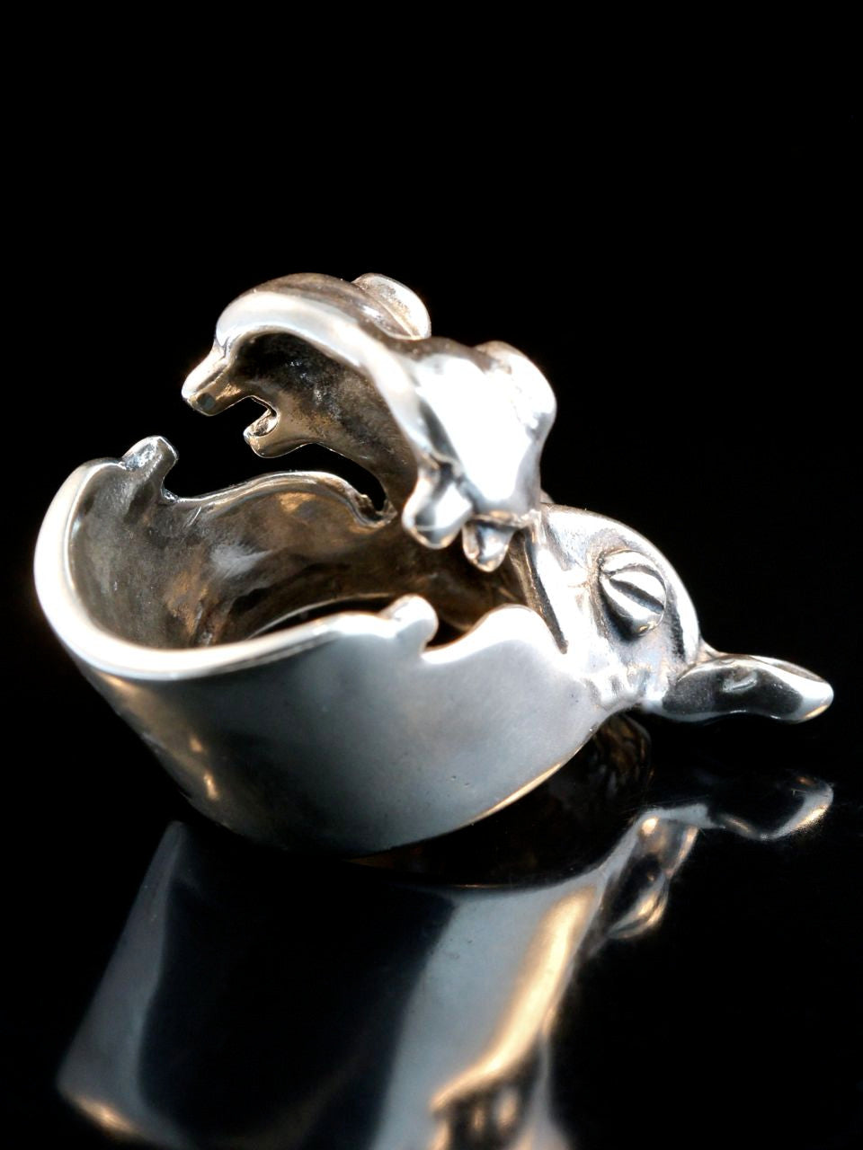 Henrietta Hippo Ring in Sterling Silver