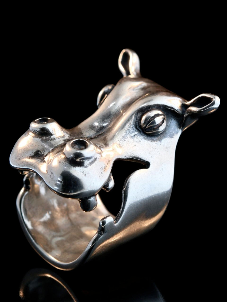 Henrietta Hippo Ring in Sterling Silver
