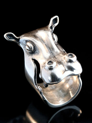 Henrietta Hippo Ring - Sterling Silver