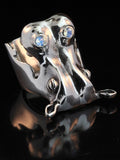 Henrietta Hippo Ring With Gemstones - Sterling Silver