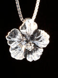 Sterling Silver Hibiscus Charm