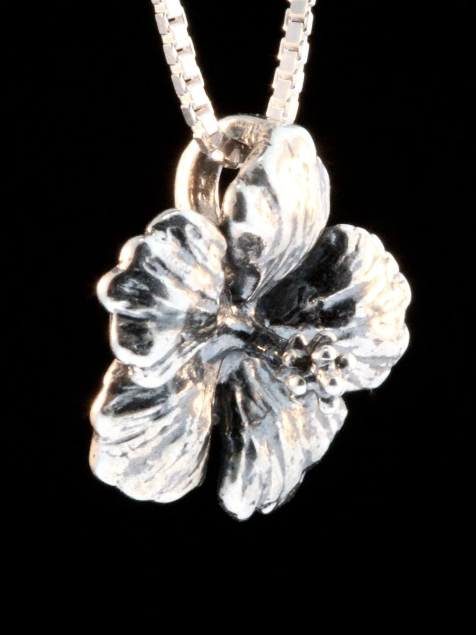 Sterling Silver Hibiscus Charm