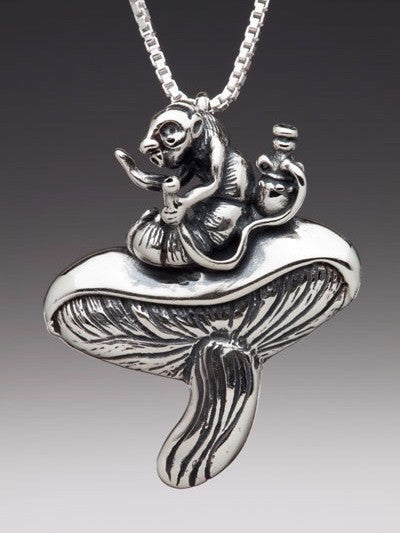 Hooka the Smoking Caterpillar - Sterling Silver