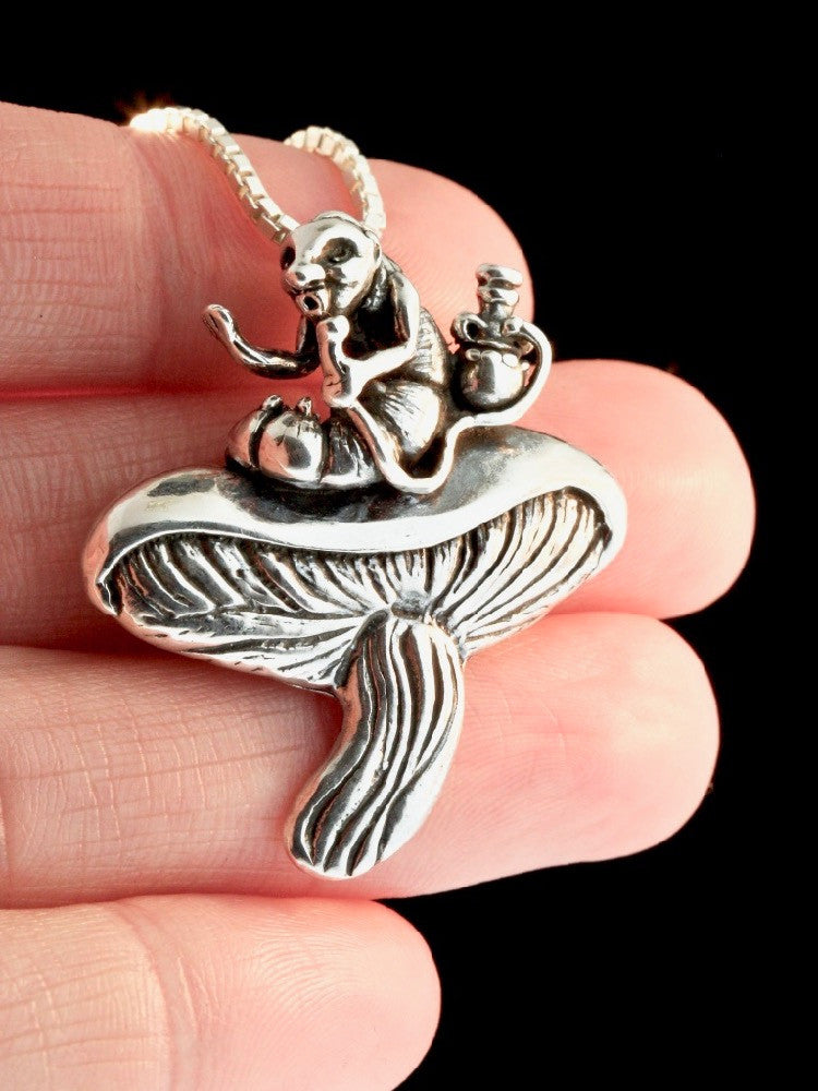 Hookah the Smoking Caterpillar in Silver