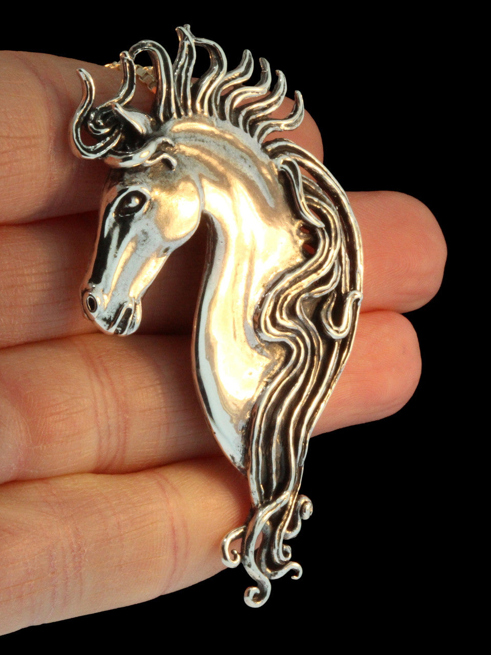 Spirit Horse Pendant - Sterling Silver