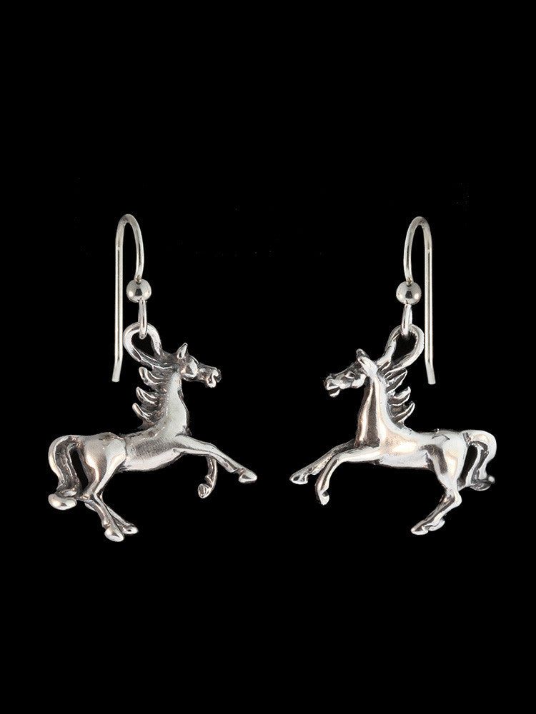 Horse Earrings in Silver
