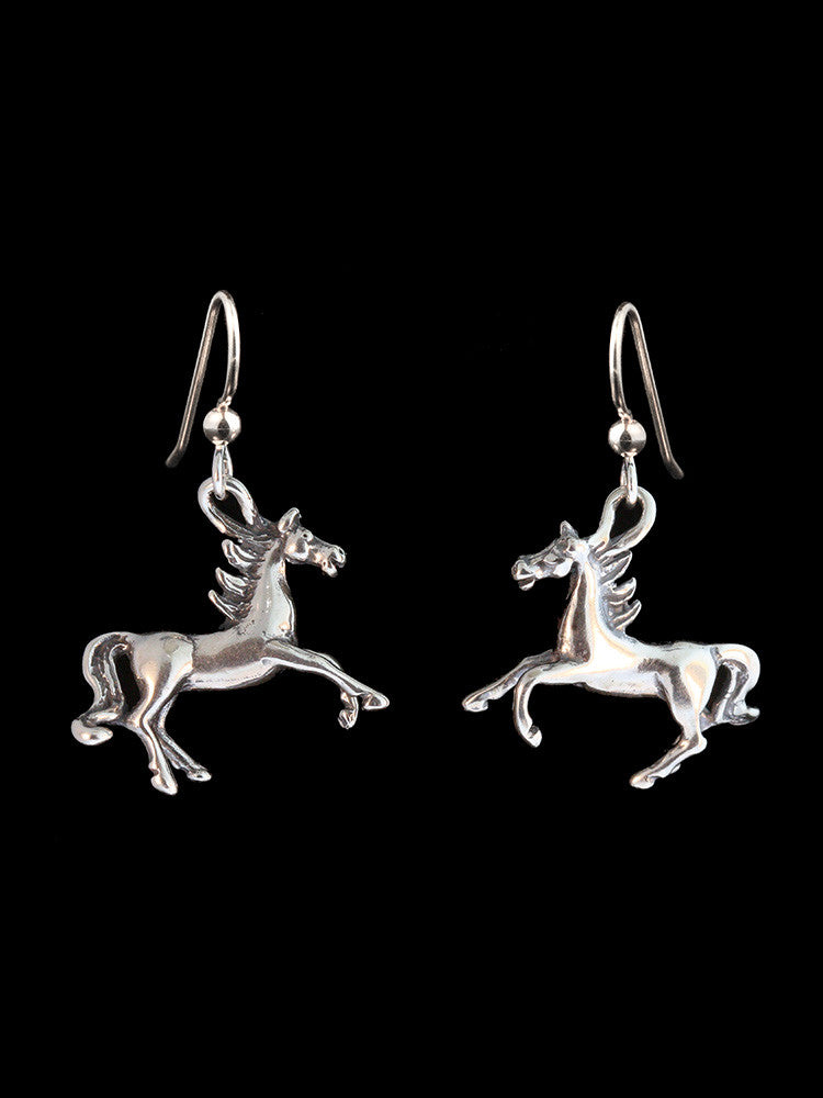 Horse Earrings in Silver