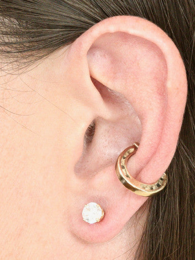 Good Luck Horseshoe Ear Cuff - 14K Gold