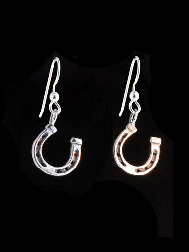 Good Luck Horseshoe Earrings - Silver