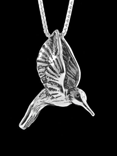 Hummingbird Pendant - Silver
