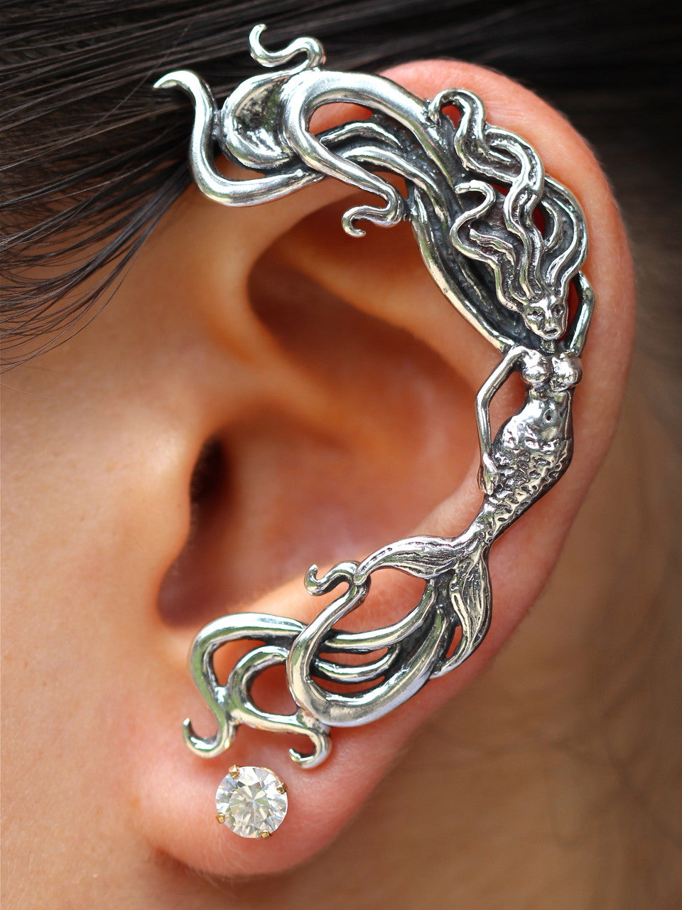 Mermaid Ear Wrap - Silver