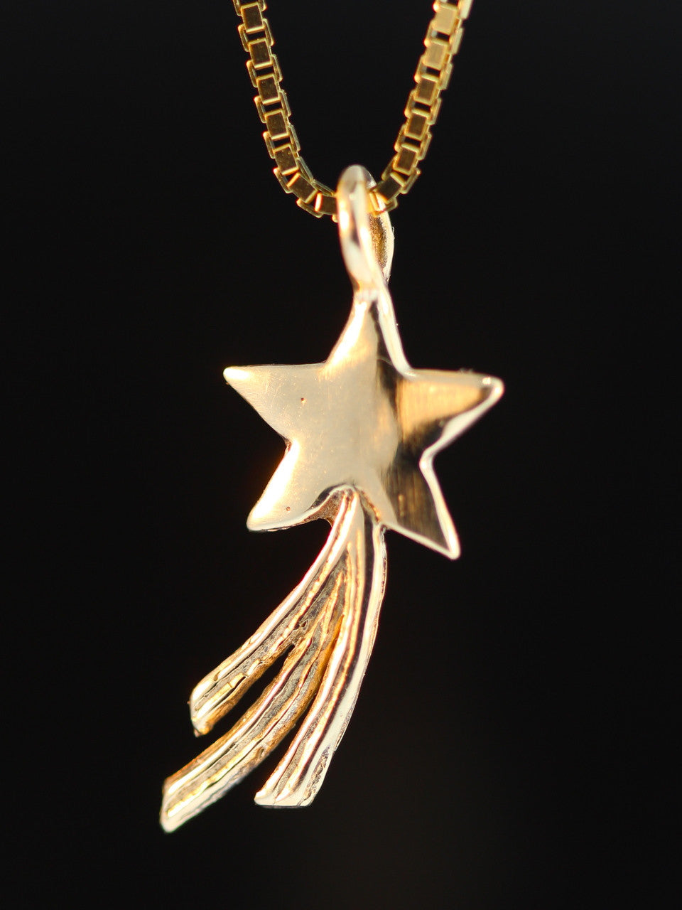 Shooting Star Charm - 14K Gold