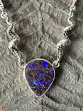 Australian Boulder Opal and Tentacle Neckpiece - Sterling Silver - SOLD