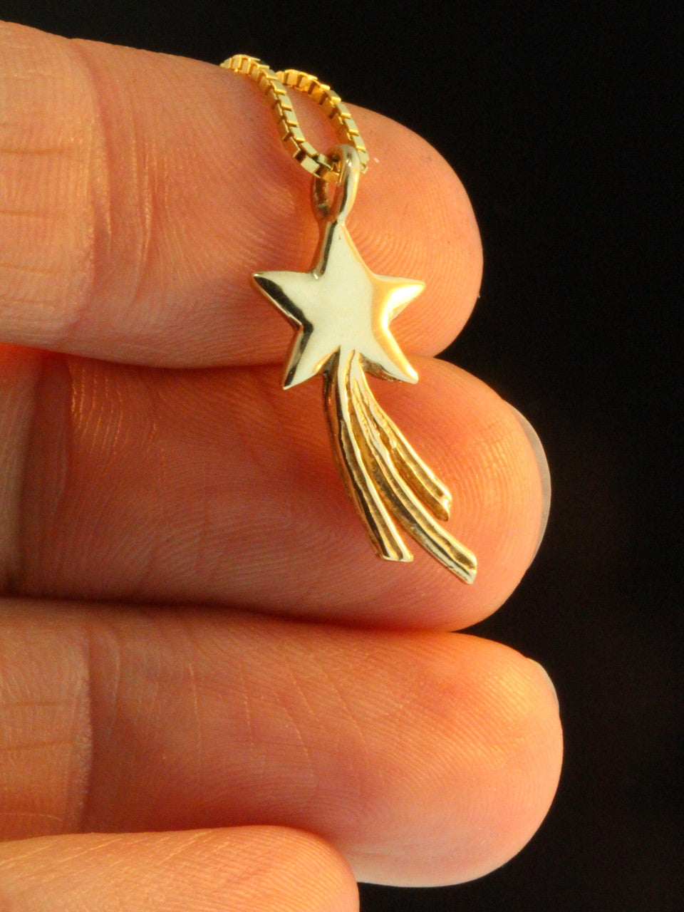 Shooting Star Charm - 14K Gold