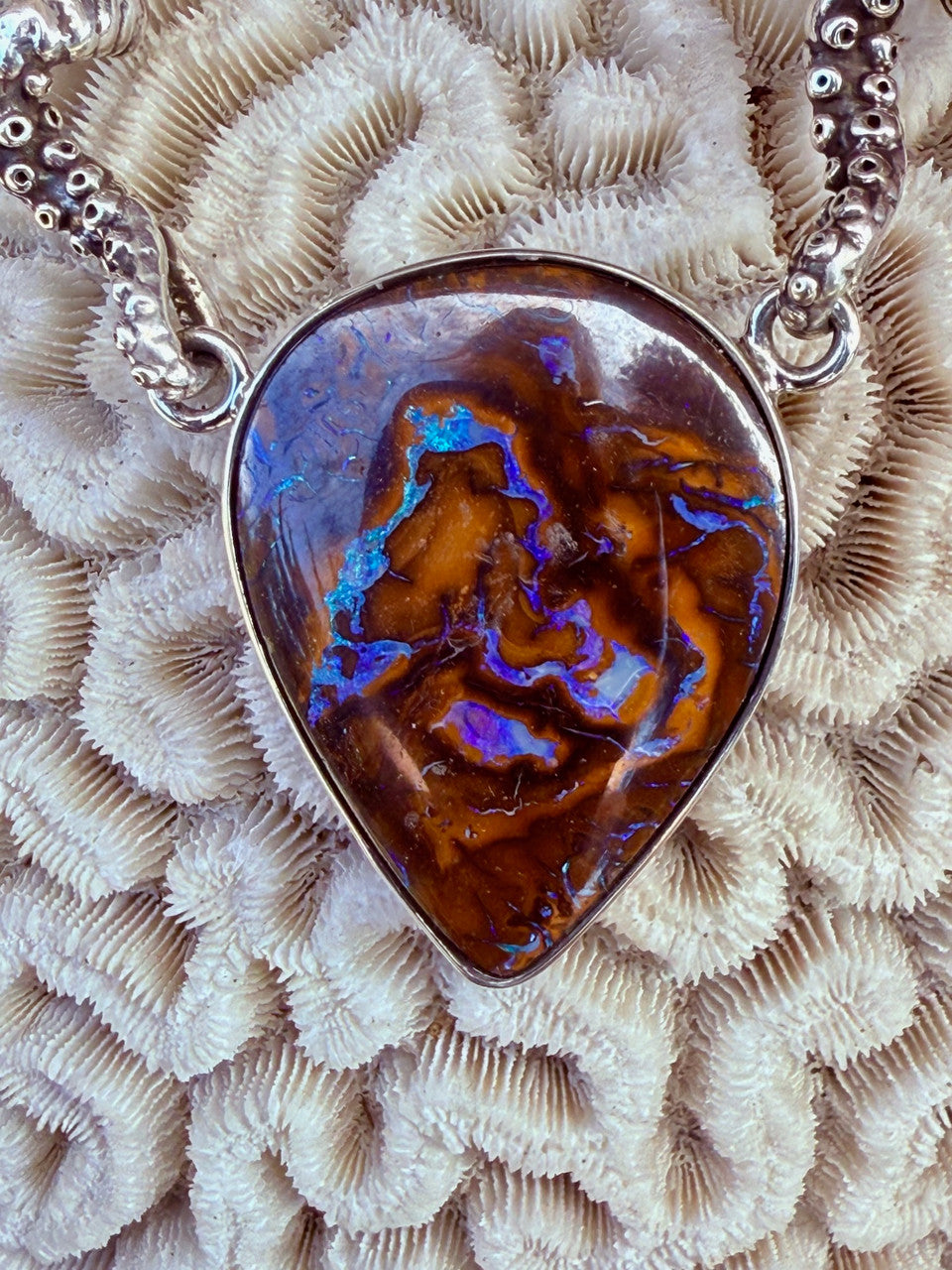 50 Carat Koroit Boulder Opal - Shiver Me Tentacles - Silver