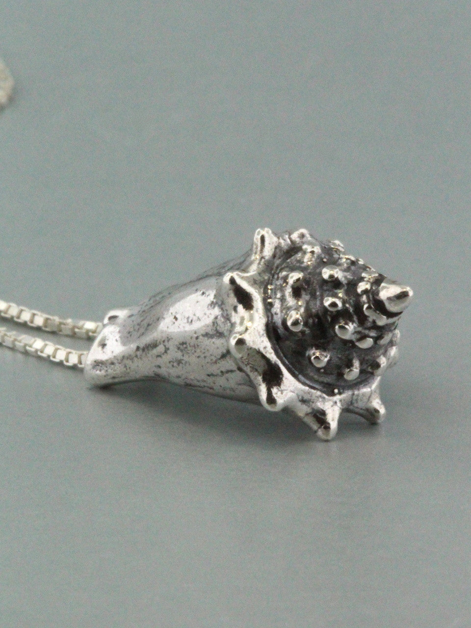 Sea Life - Conch Shell Charm - Silver