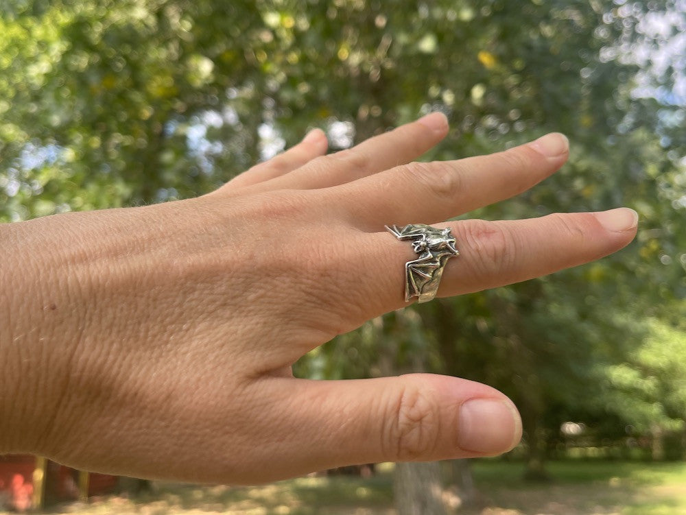 Bat Flight Ring - Silver