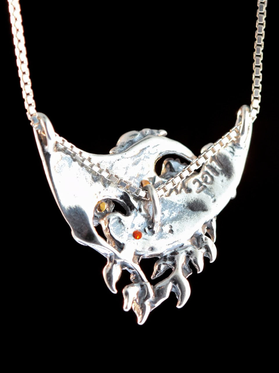 Atlantis Treasure Pendant with Mexican opal, orange and yellow sapphires