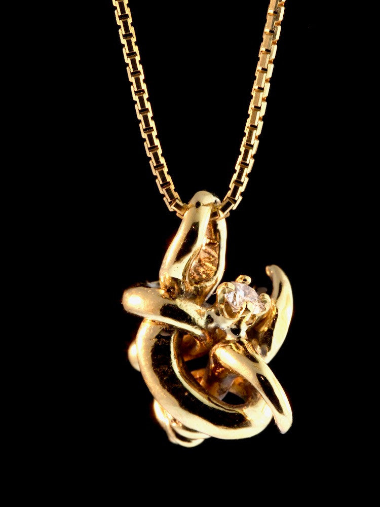 18k Gold Spielo Spore Pendant