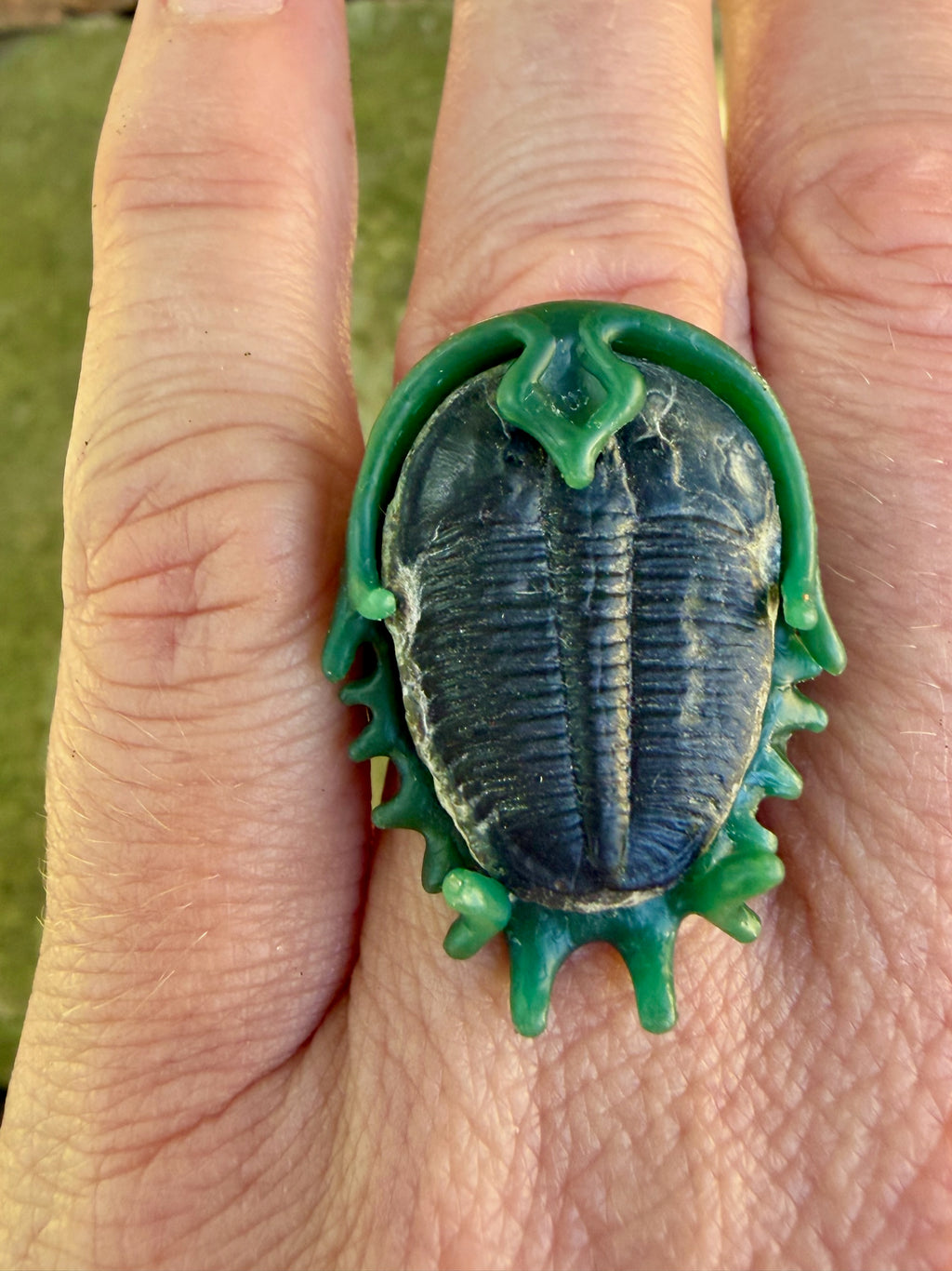 Trilobite Fossil Ring - Sterling Silver