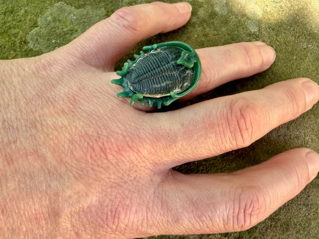Trilobite Fossil Ring - Sterling Silver