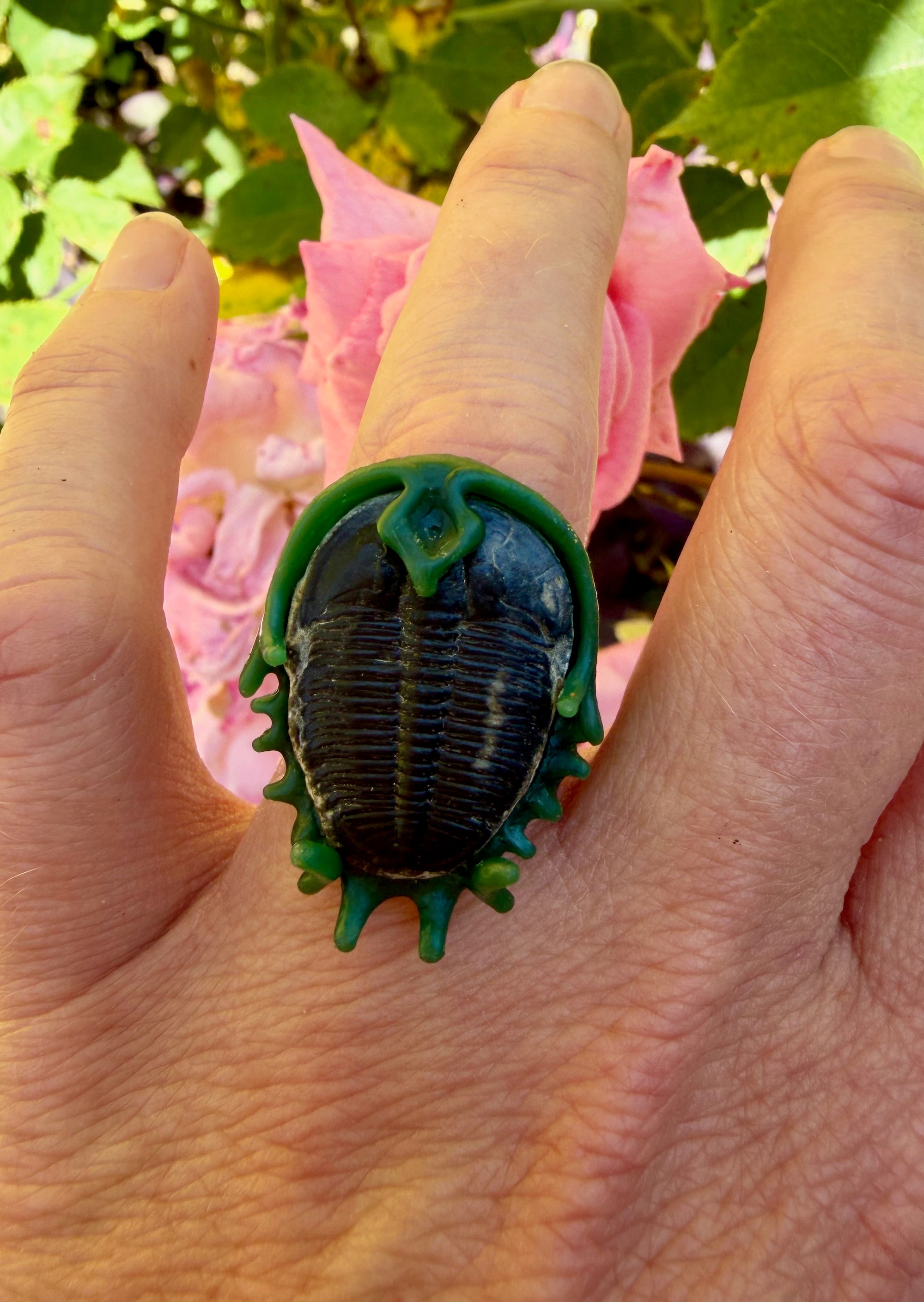 Trilobite Fossil Ring - Sterling Silver