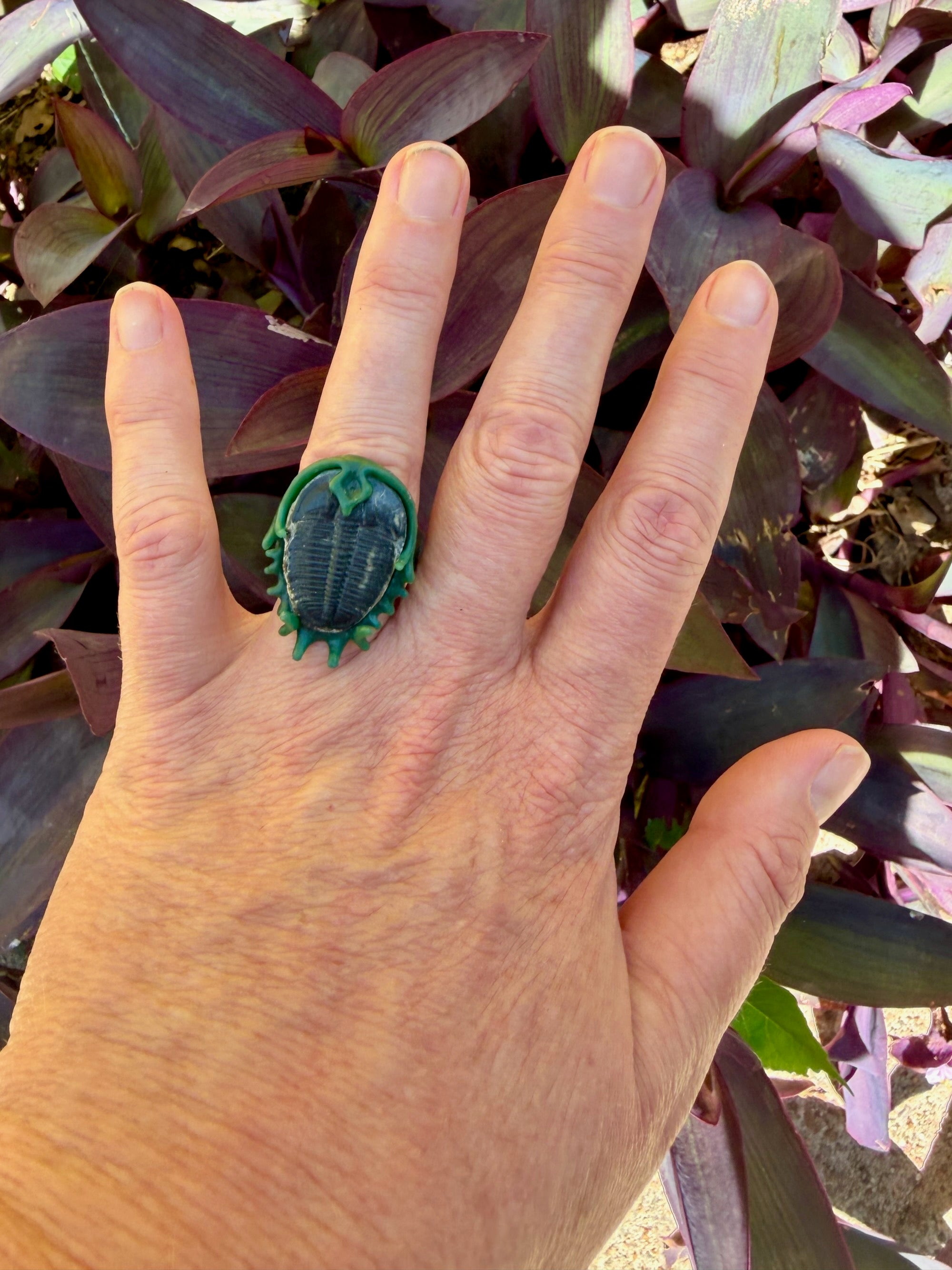 Trilobite Fossil Ring - Sterling Silver