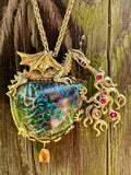 Elemental Dragon Pendant -18k Gold