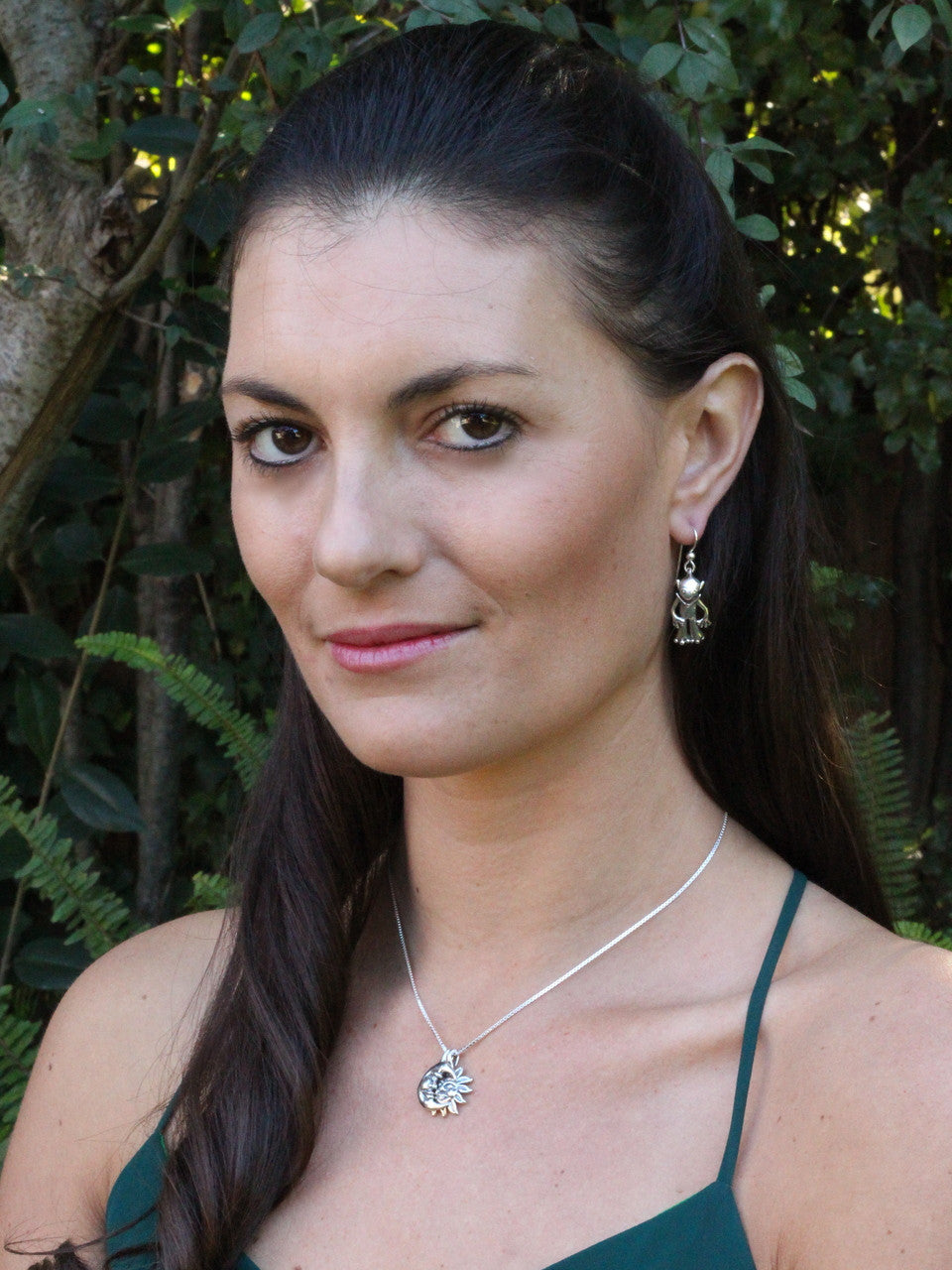 Alien Martian and Ray Gun Earrings - Silver