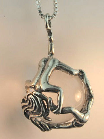 Lovers Orb Pendant - Sterling Silver