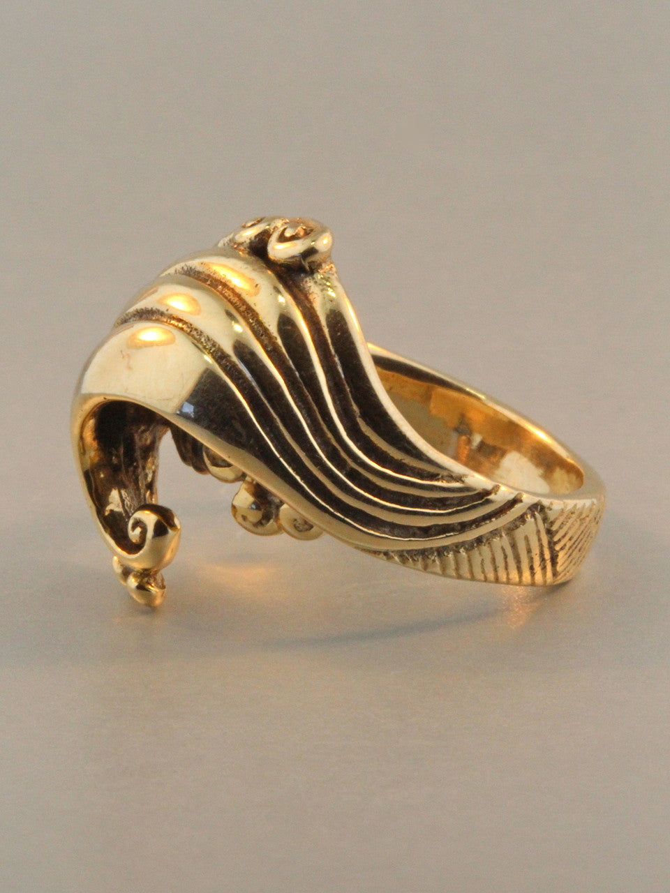 14K gold Maverick wave ring