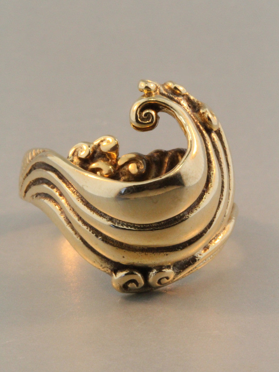 14K gold Maverick wave ring