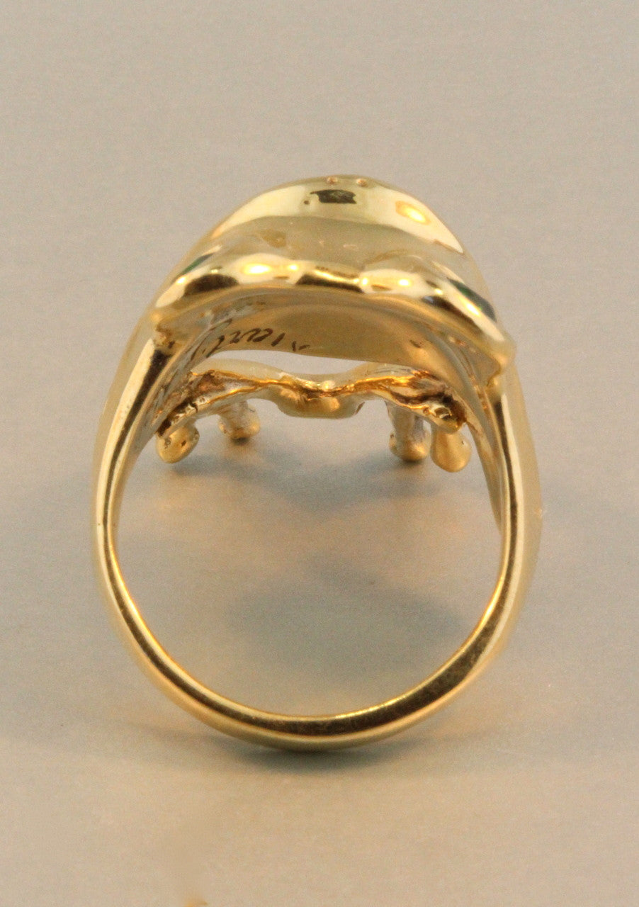 Tree Frog Finger Pet Ring - 14k Gold
