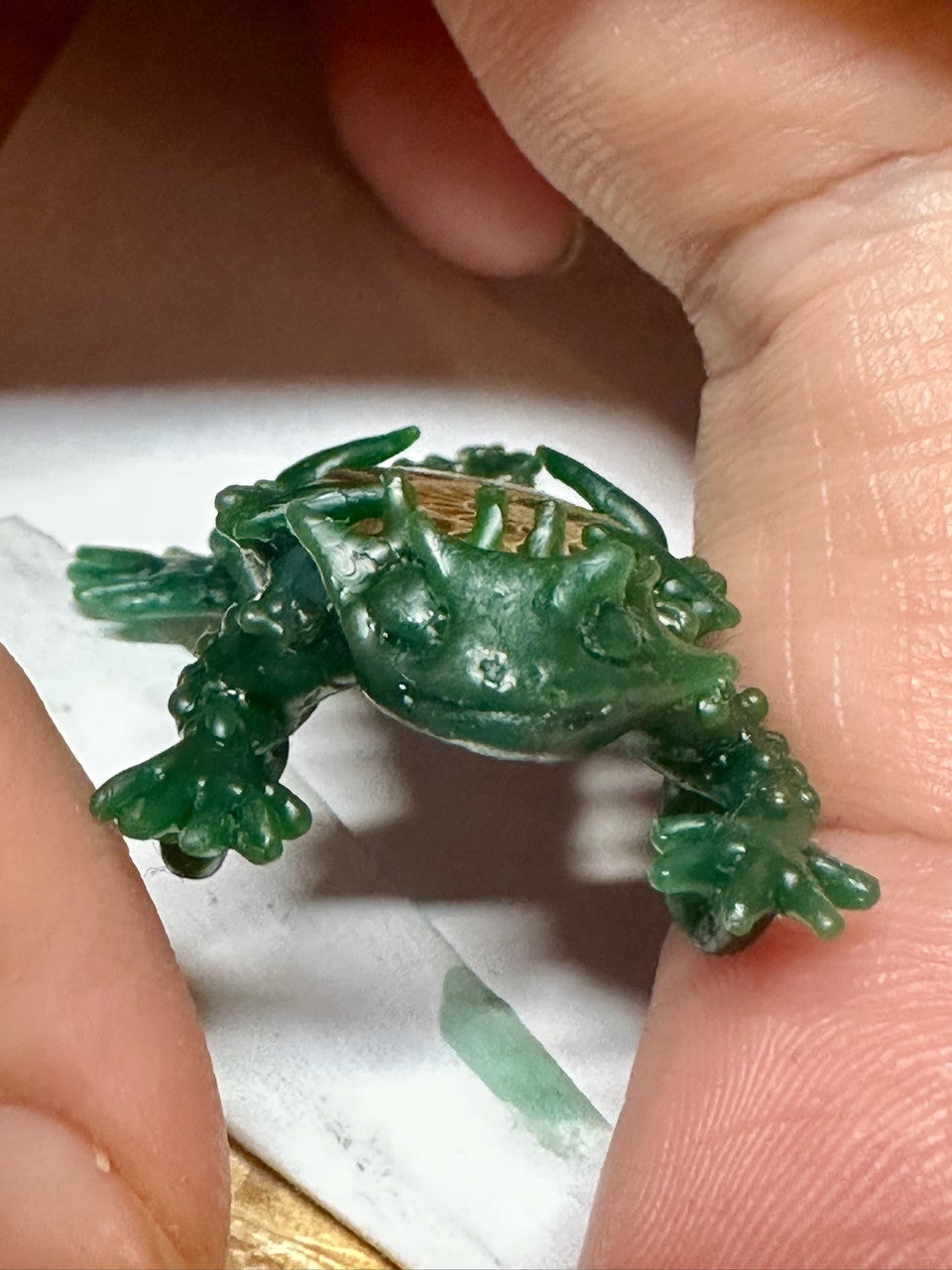 Horned Lizard Pendant -  Fire Agate - Silver