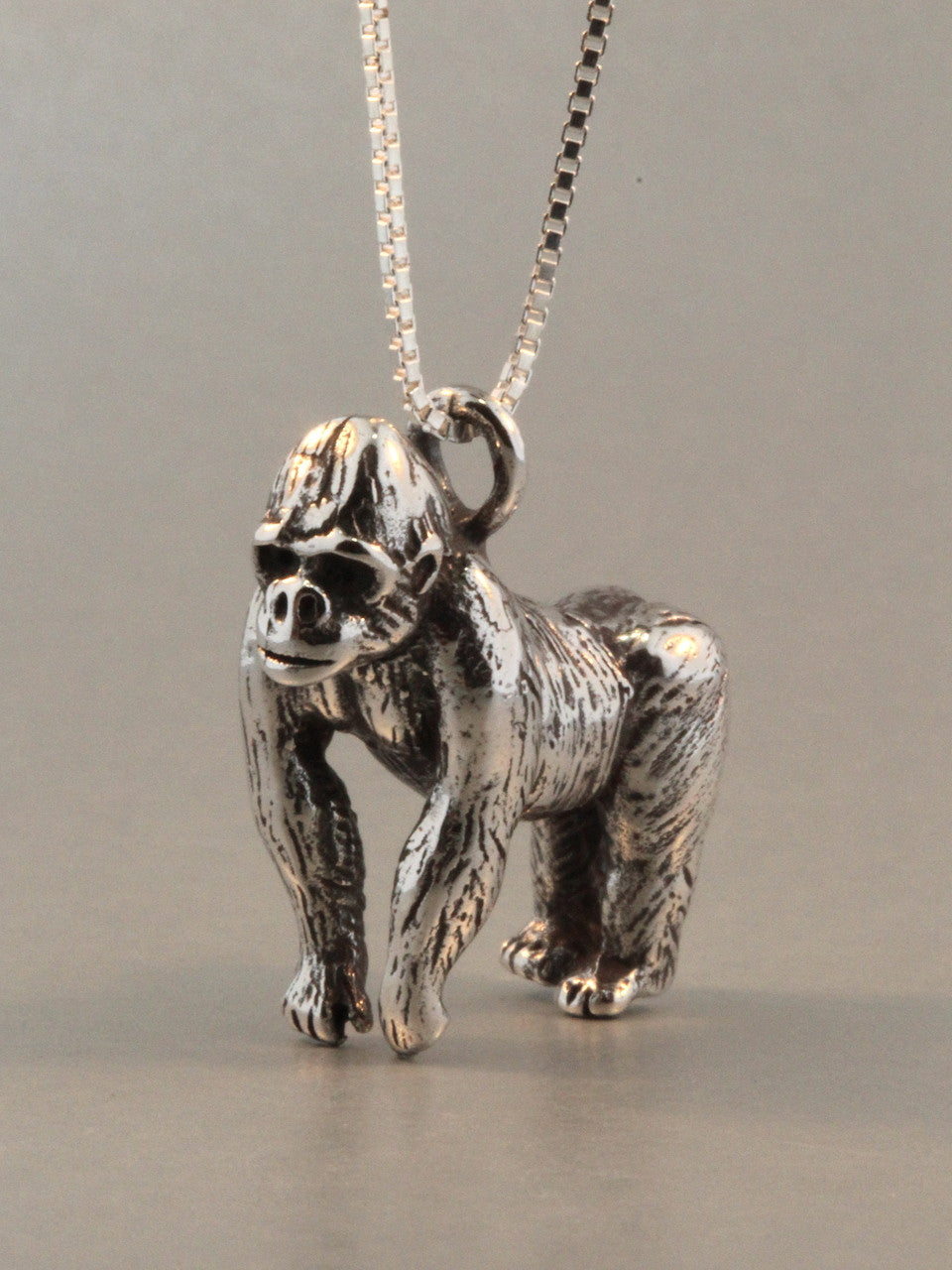 Gorilla Pendant - Silver