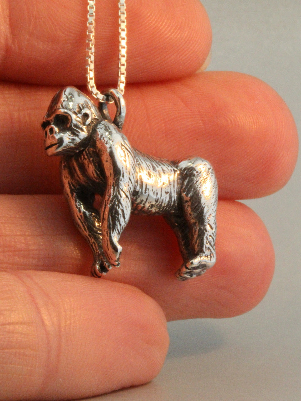 Gorilla Pendant - Silver