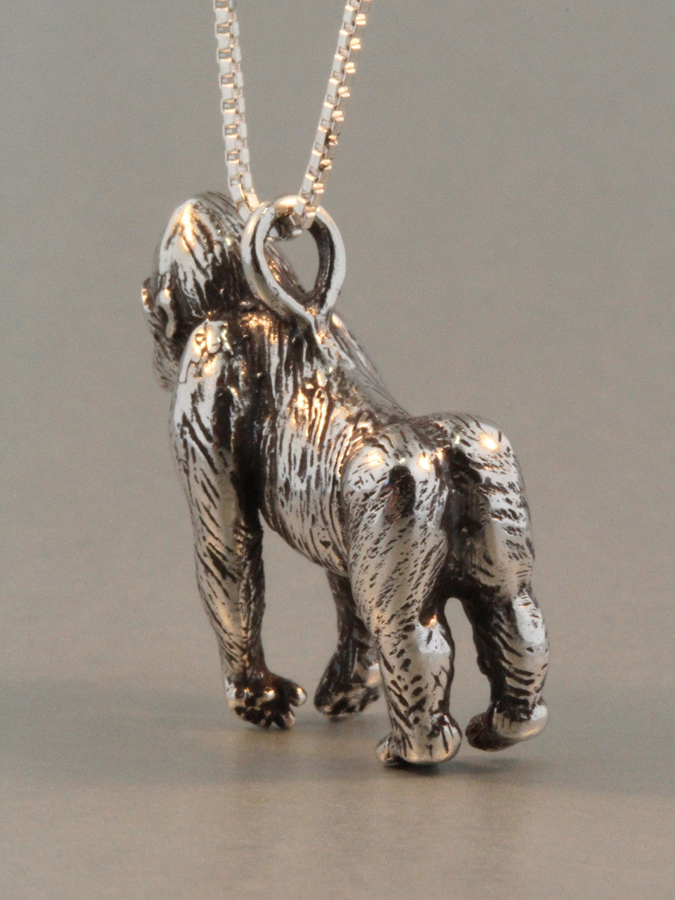 Gorilla Pendant - Silver