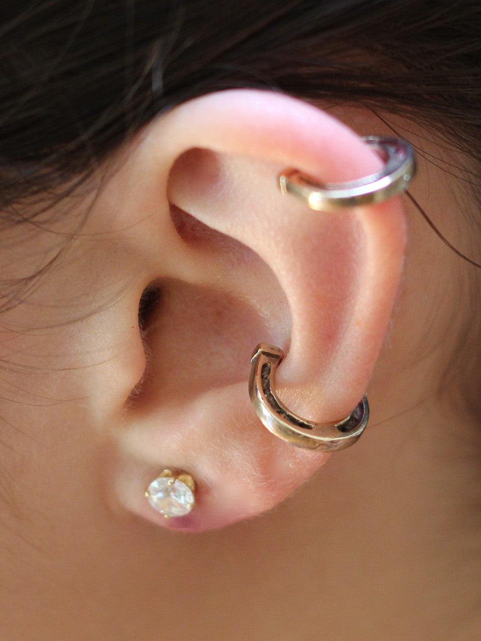 Good Luck Horseshoe Ear Cuff in Bronze