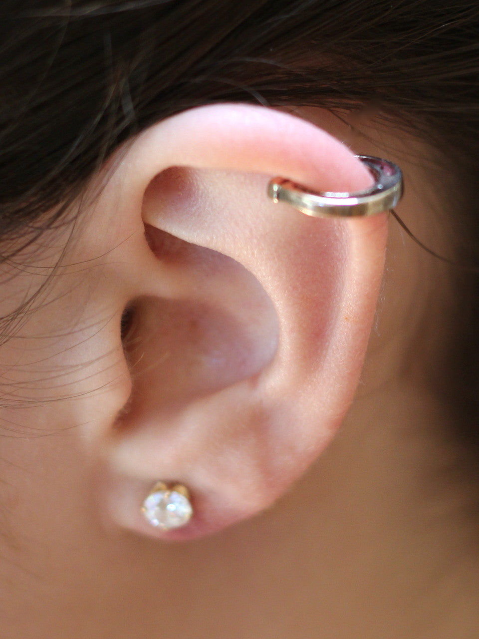 Good Luck Horseshoe Ear Cuff in Bronze