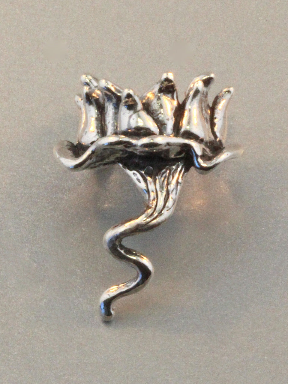 Lotus Dream Ear Cuff - Silver