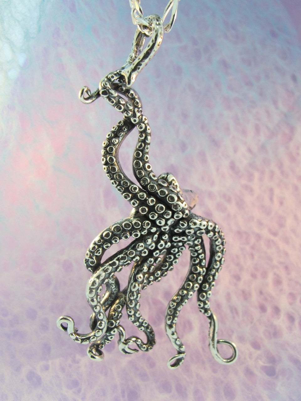 Sterling Silver Large Octopus Pendant