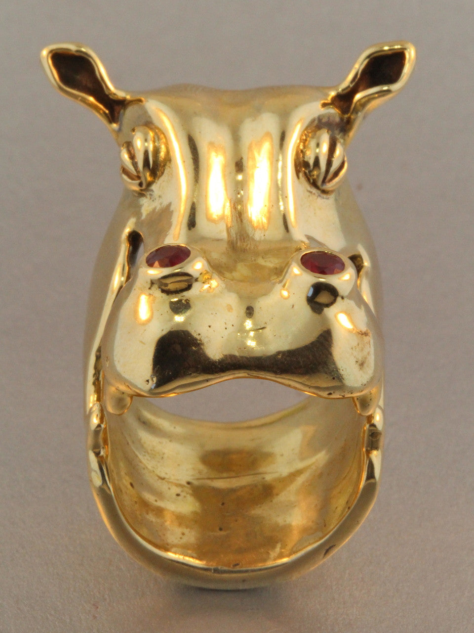 Henrietta Hippo Ring with Gemstones - 14K