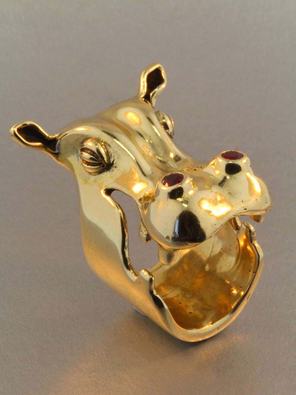 Henrietta Hippo Ring with Gemstones - 14K