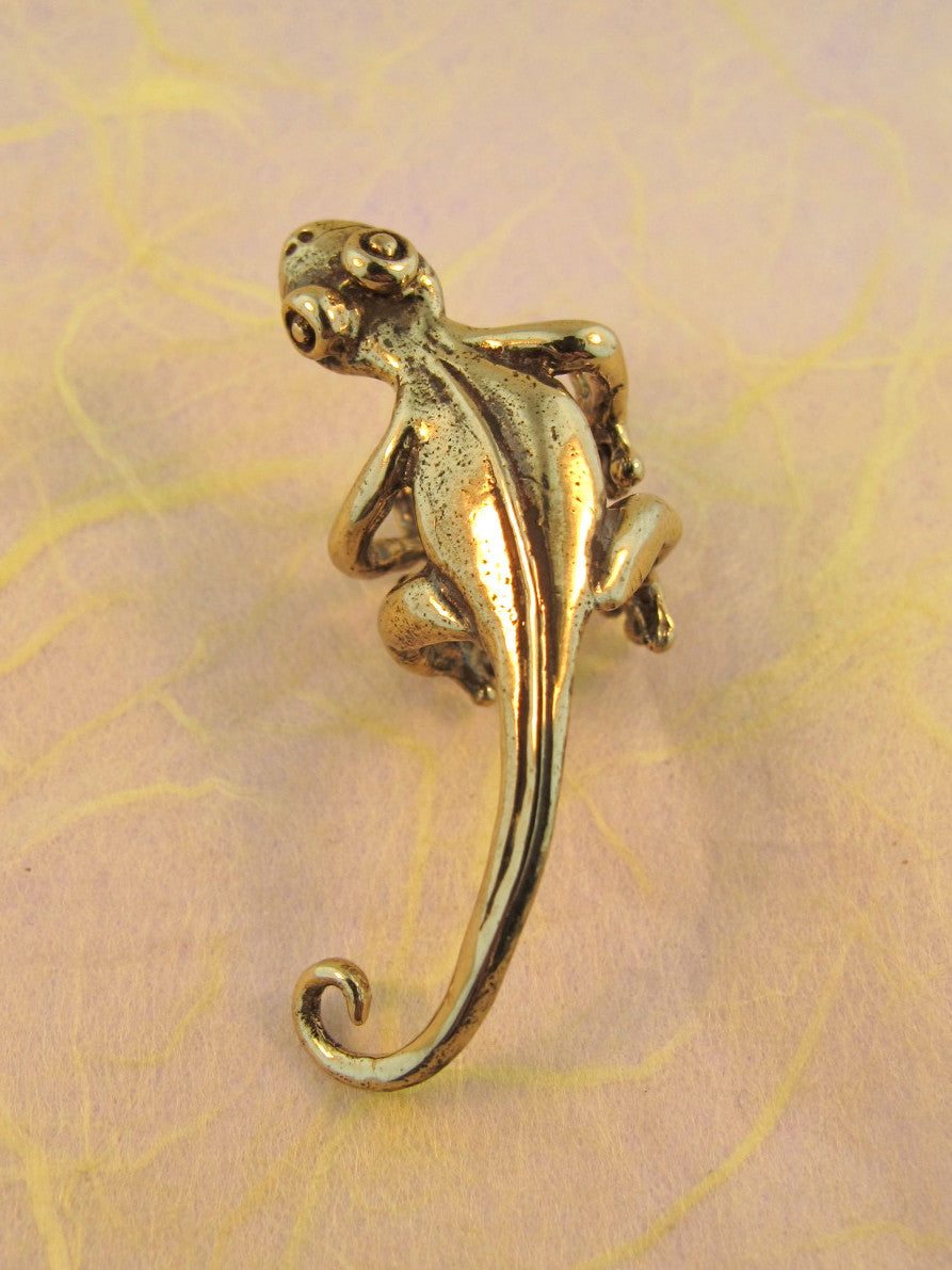 Gecko Ear Climber Cuff - Bronze