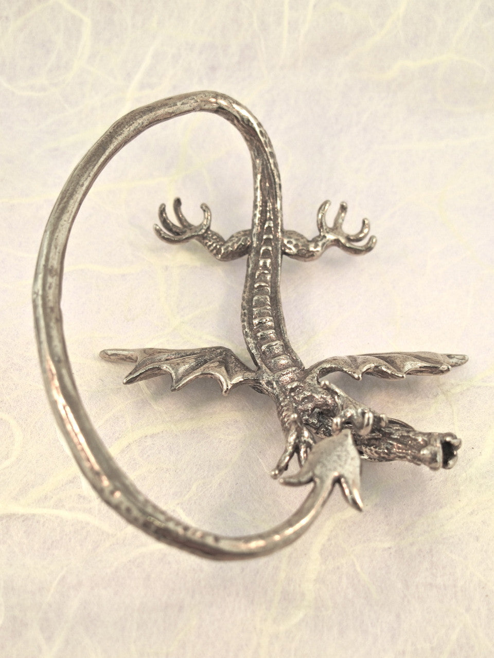 Dragon Sentry Ear Wrap - Sterling Silver